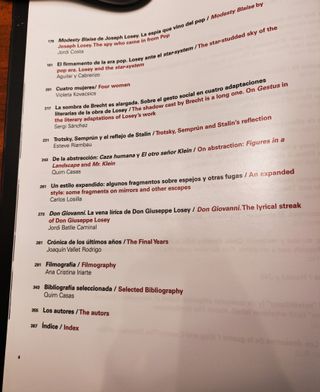 JOSEPH LOSEY. FILMOTECA ESPAÑOLA