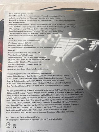 Nirvana MTV Unplugged in New York Vinilo blanco