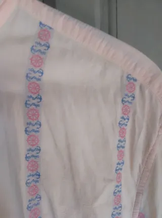 Camisa vintage manga corta náutica. Talla M