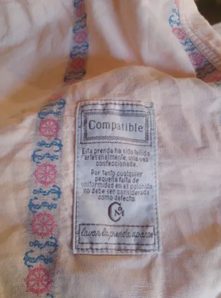 Camisa vintage manga corta náutica. Talla M