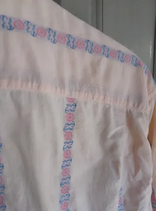 Camisa vintage manga corta náutica. Talla M