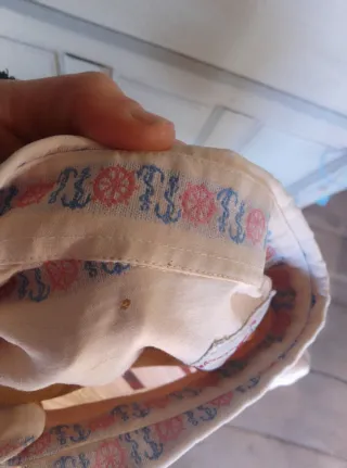 Camisa vintage manga corta náutica. Talla M