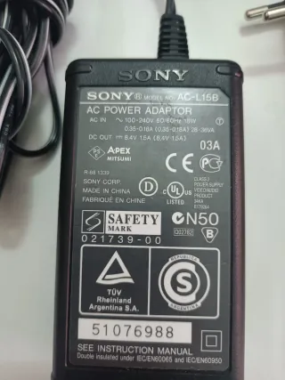 Alimentatore Sony AC-L15B funzionante