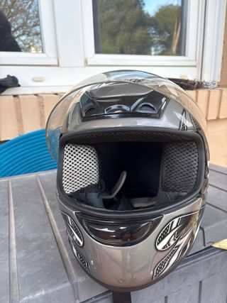 Casco Moto Nitro Racing Negro/Gris