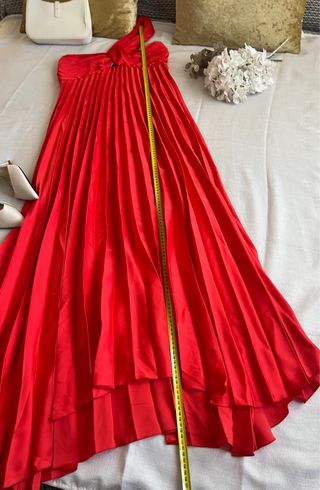 Vestido largo Mango rojo