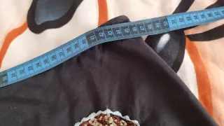 Falda negra bordada mujer talla 46