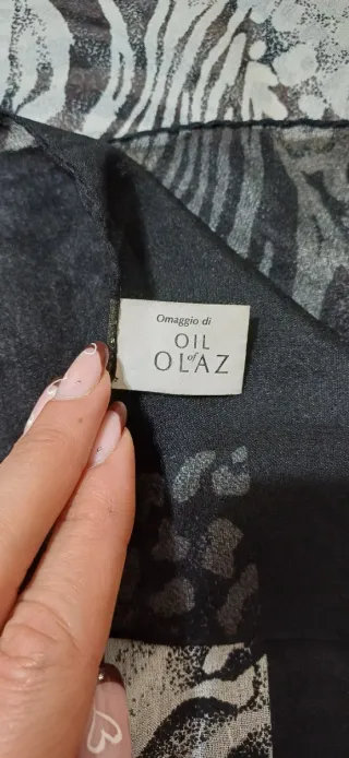 Foulard donna fantasia nero e bianco