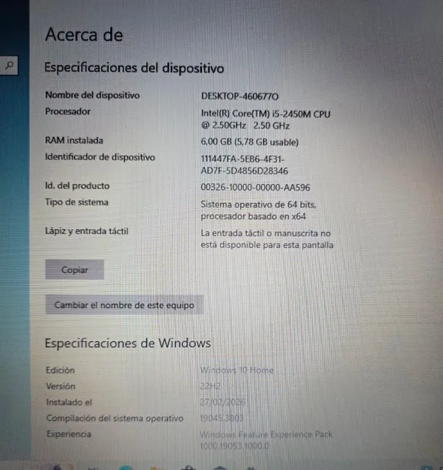 Portátil Asus A53S i5 Negro/Plata