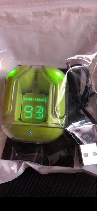 Auriculares inalámbricos verdes Nuevos