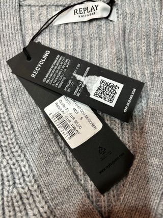 Rebeca Replay Gris Manga Abullonada