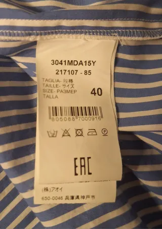 Vestido MSGM floral con rayas azules