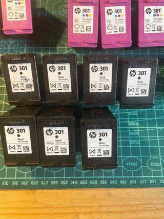 25 Cartuchos HP 301 Vacíos (Tienen caja)