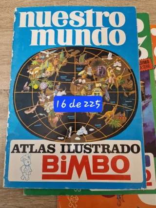 Lote 3 Álbumes Bimbo Nuestro Mundo Atlas 1, 2, 3