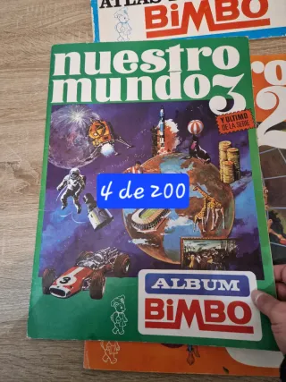 Lote 3 Álbumes Bimbo Nuestro Mundo Atlas 1, 2, 3