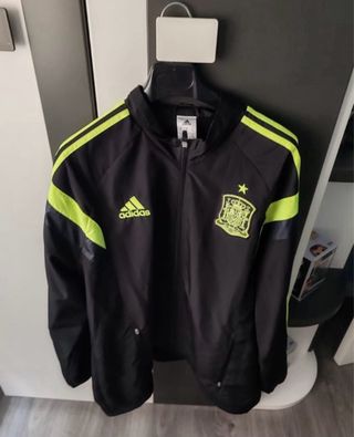 Chaqueta Adidas España Negra y Amarilla