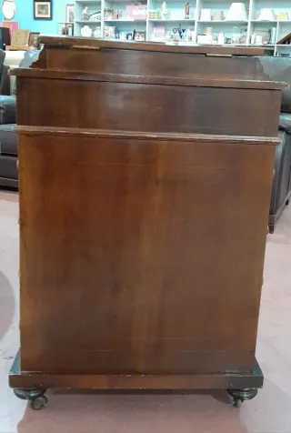 Escritorio Davenport madera y piel