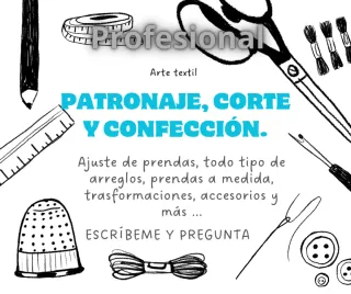 Servicio de patronaje, corte y confección