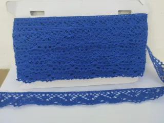 Punta de encaje color azulina