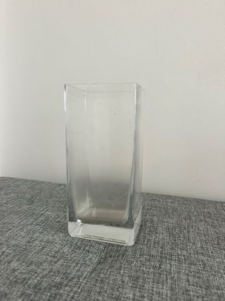 Jarrón rectangular de cristal