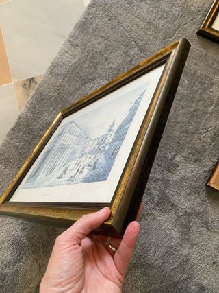 3 Cuadros Láminas Vistas de Málaga