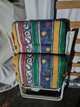 Tumbona plegable con funda de cojín