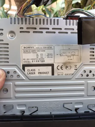 Radio CD Sony CDX-GT20