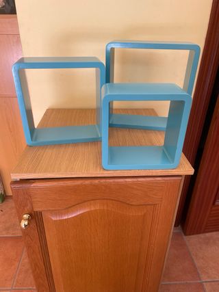 Estanterías Cubo Decorativas Azul