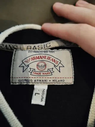 Camiseta Armani Jeans manga larga negra