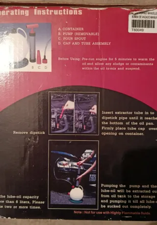 Bomba para cambio de aceite (coche/barco)