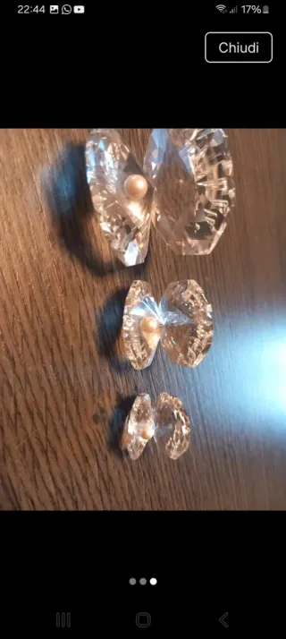 Oggetti Murano e Swarovski da vetrina