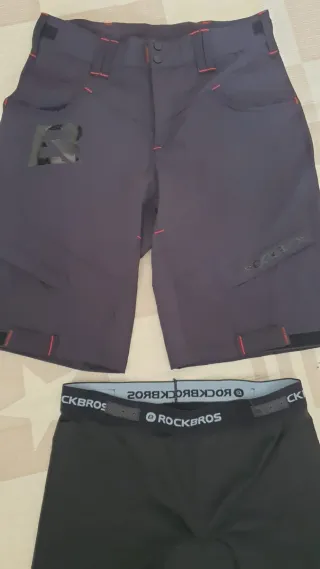 ROCKBROS Shorts Ciclismo 2 en 1 con Badana 4D