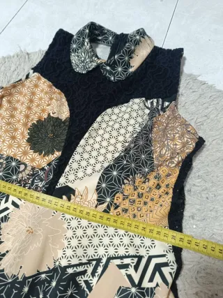 Vestido Boho Vintage Patchwork Mujer