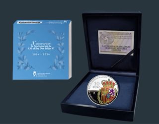 Moneda 10 Euros X Aniversario Proclamación Rey