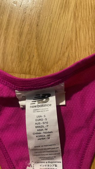 Camiseta New Balance Morada y Negra Talla M