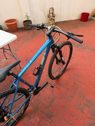 Bicicleta de montaña azul