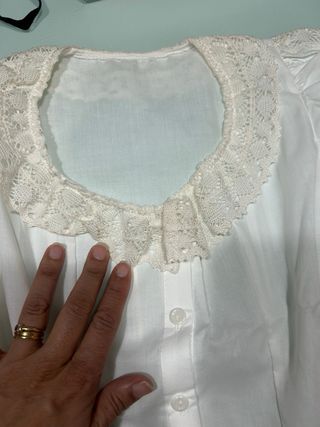 Camisa huertana niña blanca para niña de 6,7 años