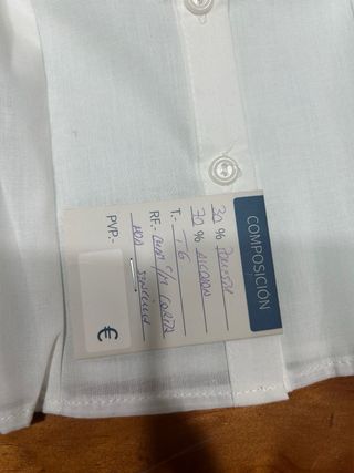 Camisa huertana niña blanca para niña de 6,7 años