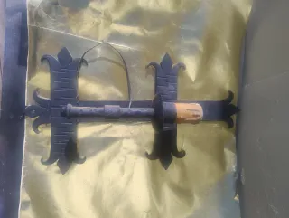 Aplique de forja rústico portalámparas