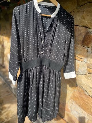 Vestido Zara lunares con encaje