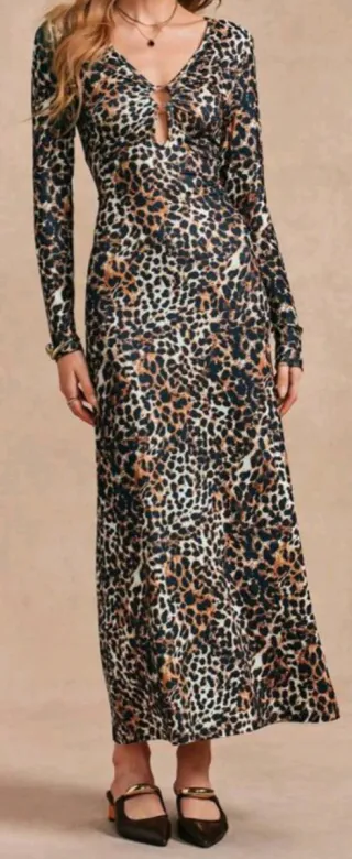 Vestido Animal Print Largo