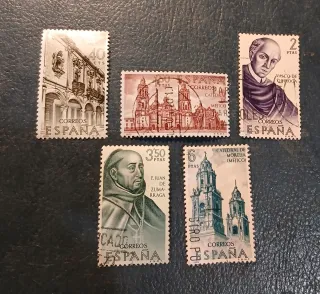 5 Sellos España 1970 Forjadores América. México