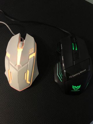 Pack 2 Ratones Gaming Blanco y Negro ps4/pc