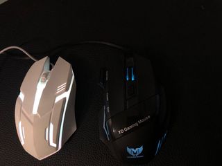 Pack 2 Ratones Gaming Blanco y Negro ps4/pc