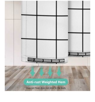 Barra ducha y cortina azul y blanco 180*200cms