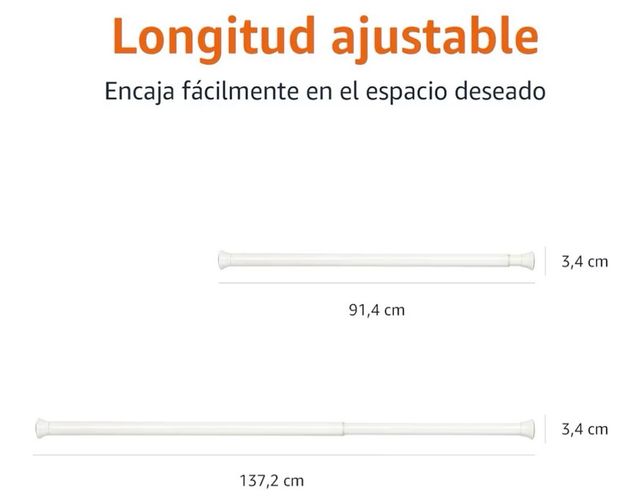 Barra ducha y cortina azul y blanco 180*200cms