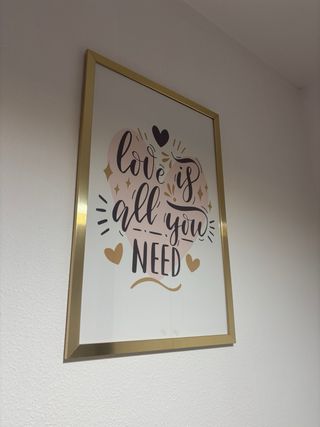 Cuadros decorativos marco dorado