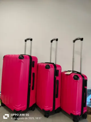 Set 3 Maletas Viaje Rosas