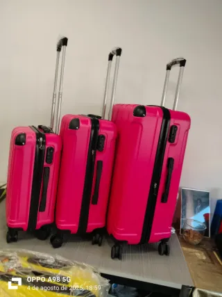 Set 3 Maletas Viaje Rosas