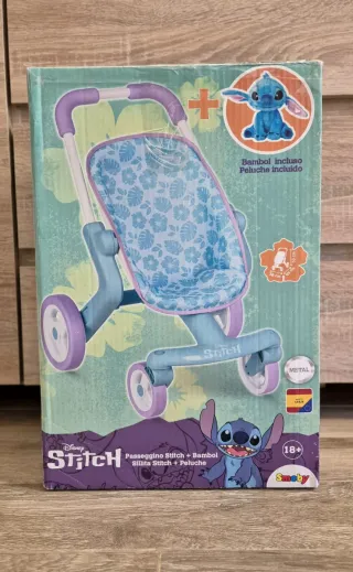 Carrito bebé infantil Stich con peluche