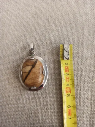 Colgante Plata Ojo de Tigre Marrón